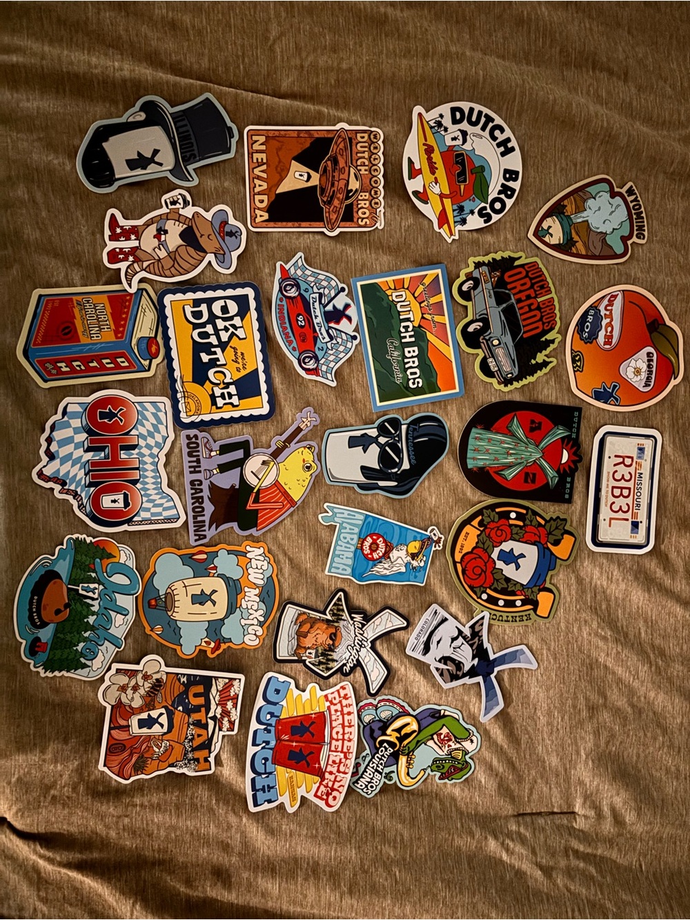 Limited Edition Dutch Bros 25 state stickers - Picture 2 of 3